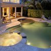 pool and outdoor living area