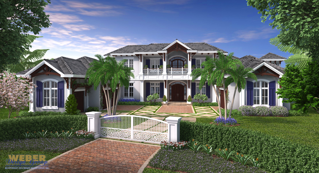 West Indies House Plan: Unique 2 Story Island Beach Home Floor Plan