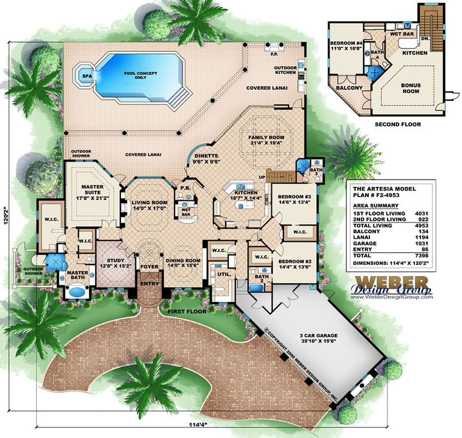 House Plans With Pools Luxury Home Floor Plans With