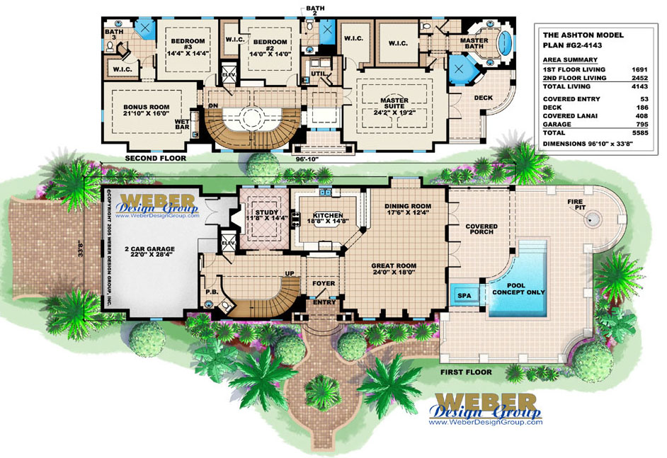 Luxury Home Floor Plans With Swimming Pools, Mansion House Plans With Indoor Pool