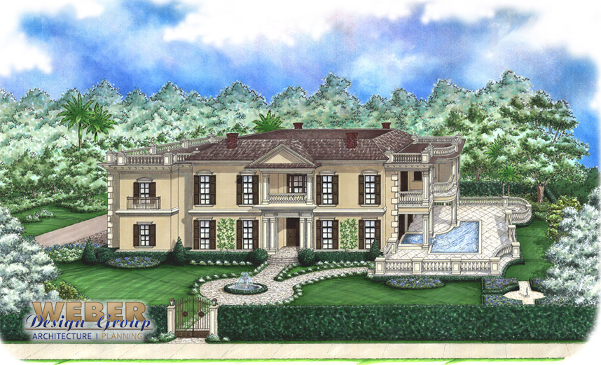 French Colonial House Plans, Modern Southern Colonial House Plans