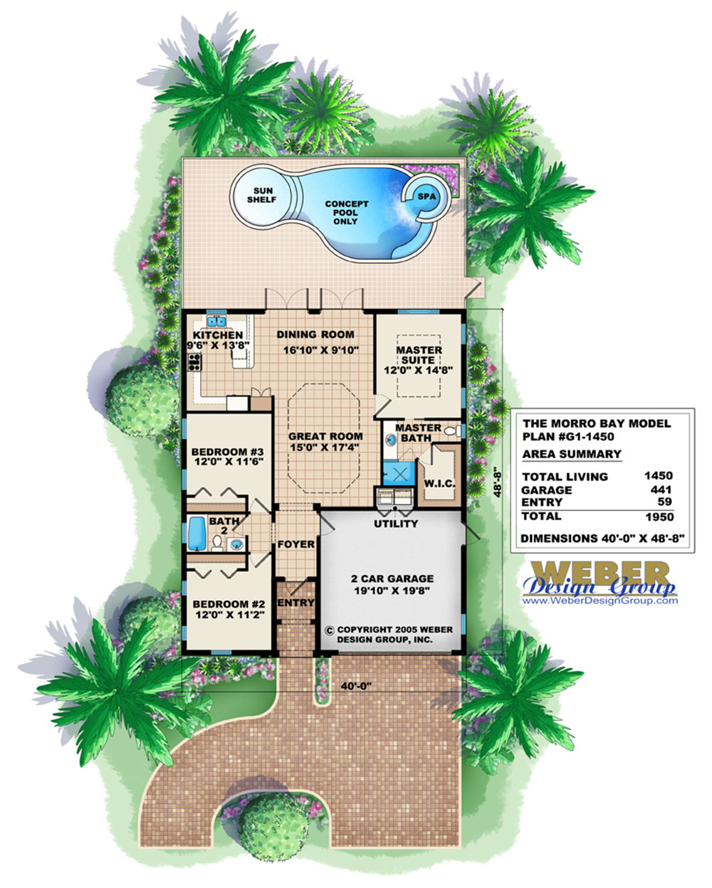 Morro Bay Home Plan Weber Design Group Naples Fl,4 Bedroom 5 Bathroom House Plans