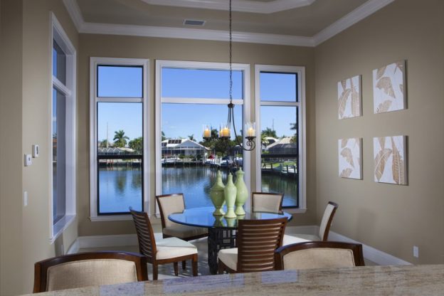 breakfast nook design example waterfront view