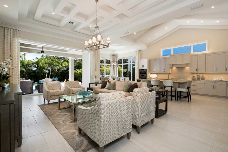 open floor plan with smart layout and warm natural light