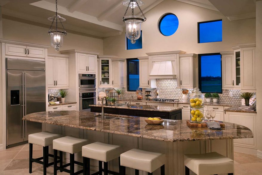 open kitchen designed for gathering and winter comfort
