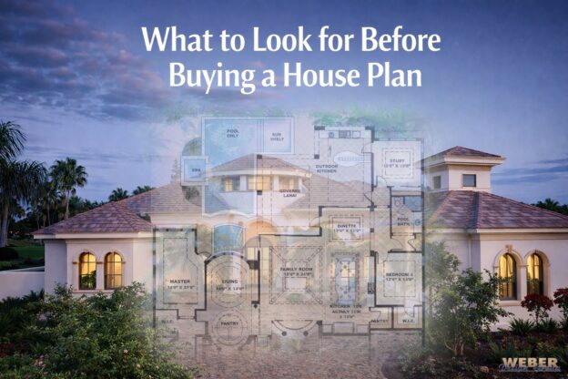 Exterior and floor plan of a luxury house plan illustrating what to evaluate before purchasing a house plan, including layout design and overall home structure.