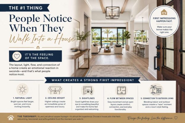 Bright open-concept house interior showing the #1 thing people notice when walking into a home
